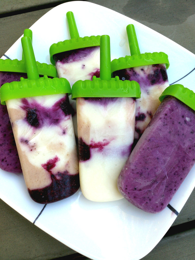 Blueberry Banana Frozen Greek Yogurt Bars