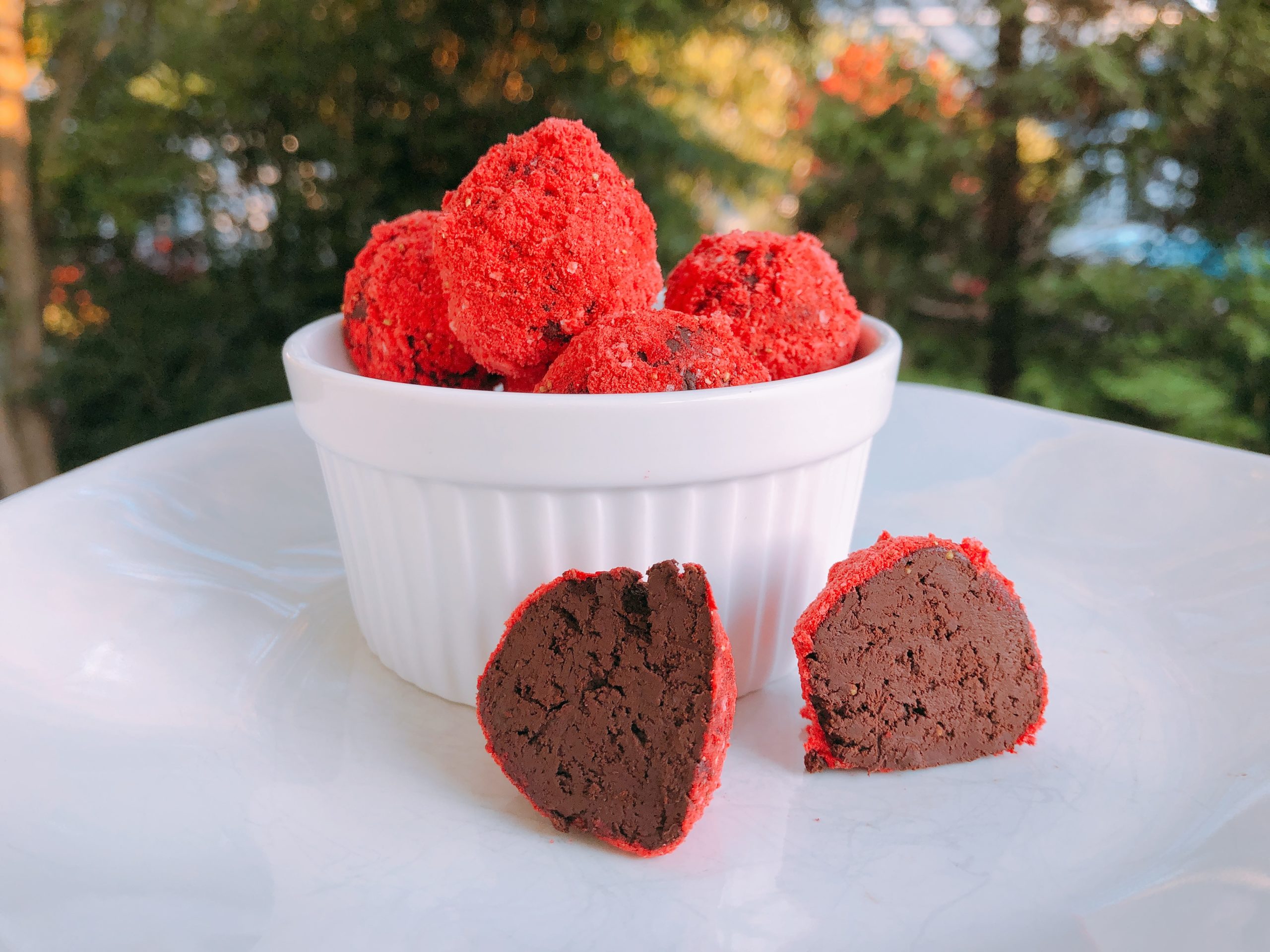 Dark Chocolate Strawberry Truffles